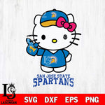 San José State Spartans Hello Kitty Best Fan Svg Eps Dxf Png File, Digital Download, Instant Download