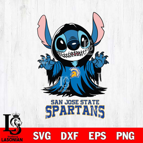 San José State Spartans Stitch Ghost Svg Eps Dxf Png File, NCAA svg, Digital Download, Instant Download