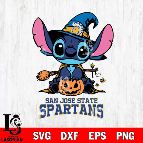 San José State Spartans Stitch witch Svg Eps Dxf Png File, NCAA svg, Digital Download, Instant Download