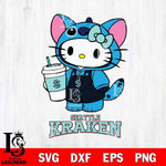 Seattle Kraken Hello Kitty Stitch Svg Eps Dxf Png File, NHL svg, Digital Download, Instant Download