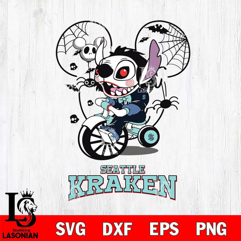 Seattle Kraken Stitch Jigsaws Halloween Svg Eps Dxf Png File, Digital Download, Instant Download