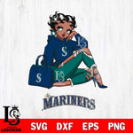 Seattle Mariners Awesome Black Fan Girl Betty Boop