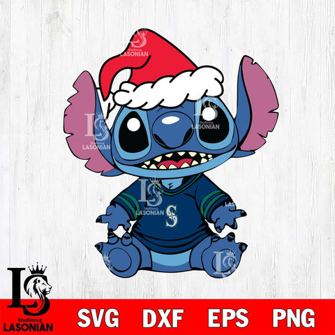 Seattle Mariners Baby Stitch Christmas SVG DXF EPS PNG file, Cut file cricut, Instant Download