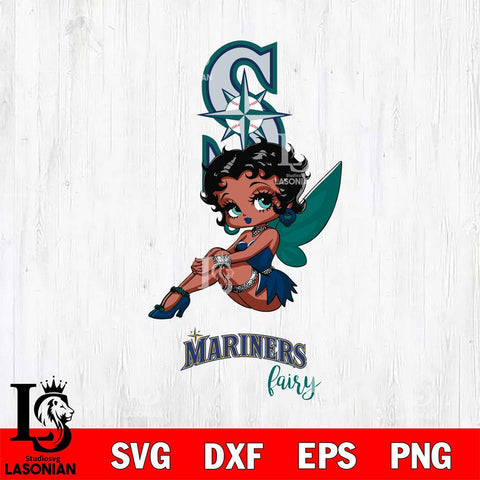 Seattle Mariners Beauty Black Fairy Betty Boop