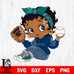 Seattle Mariners Betty Boop MLB Svg Eps Dxf Png File, MLB svg, Digital Download, Instant Download