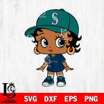 Seattle Mariners Betty Boop MLB 4 Svg Eps Dxf Png File, MLB svg, Digital Download, Instant Download