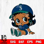 Seattle Mariners Betty Boop MLB 5 Svg Eps Dxf Png File, MLB svg, Digital Download, Instant Download