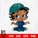 Seattle Mariners Betty Boop MLB 6 Svg Eps Dxf Png File, MLB svg, Digital Download, Instant Download