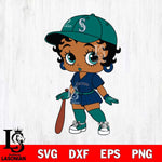 Seattle Mariners Betty Boop MLB 7 Svg Eps Dxf Png File, MLB svg, Digital Download, Instant Download