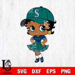 Seattle Mariners Betty Boop MLB 8 Svg Eps Dxf Png File, MLB svg, Digital Download, Instant Download