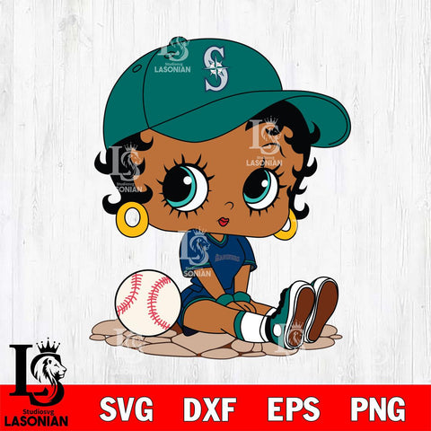 Seattle Mariners Betty Boop MLB 9 Svg Eps Dxf Png File, MLB svg, Digital Download, Instant Download