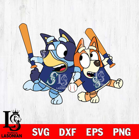 Seattle Mariners Bluey Svg Eps Dxf Png File, Digital Download, Instant Download