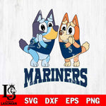 Seattle Mariners Bluey & Bingo 15 Svg Eps Dxf Png File, MLB svg, Digital Download, Instant Download