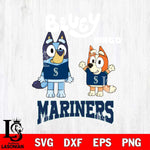 Seattle Mariners Bluey & Bingo 4 Svg Eps Dxf Png File, MLB svg, Digital Download, Instant Download