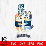 Seattle Mariners Bluey Chilli Dance Svg Eps Dxf Png File, Digital Download, Instant Download