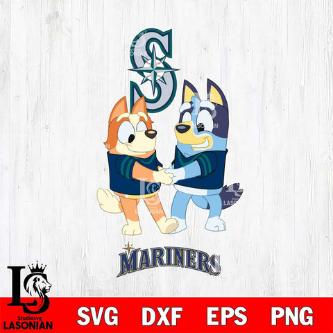 Seattle Mariners Bluey Chilli Dance Svg Eps Dxf Png File, Digital Download, Instant Download