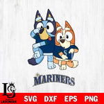 Seattle Mariners Bluey Chilli Dance Mode Svg Eps Dxf Png File, Digital Download, Instant Download