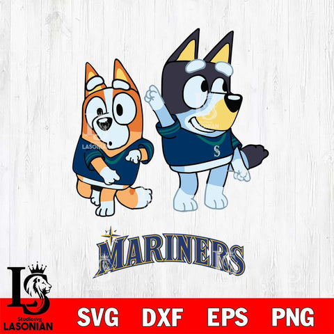 Seattle Mariners Bluey Chilli Mode Dance Svg Eps Dxf Png File, Digital Download, Instant Download