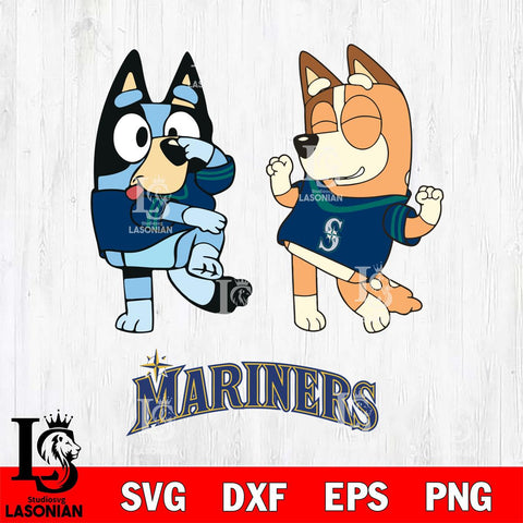 Seattle Mariners Bluey Chilli Sport Svg Eps Dxf Png File, Digital Download, Instant Download