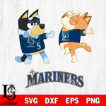 Seattle Mariners Bluey Dance Svg Eps Dxf Png File, Digital Download, Instant Download