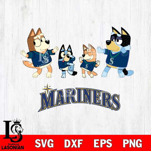 Seattle Mariners Bluey Dance Squats Svg Eps Dxf Png File, Digital Download, Instant Download