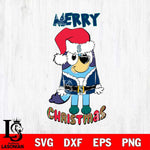 Seattle Mariners Bluey Merry Christmas Bluey Santa Claus Svg Eps Dxf Png File, Digital Download