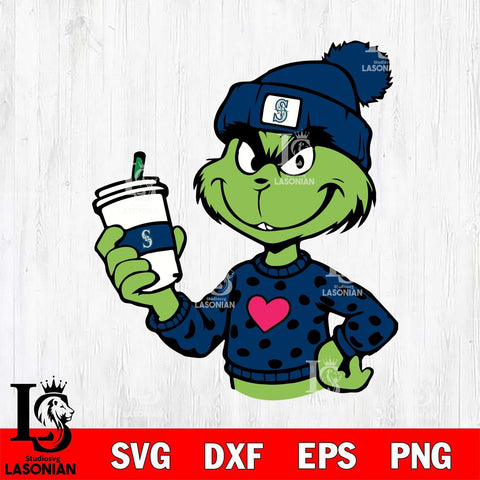 Seattle Mariners Boujee Grinch 11 Svg Eps Dxf Png File, Digital Download, Instant Download