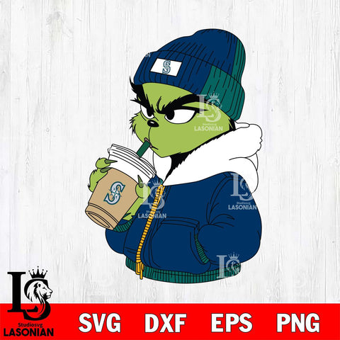 Seattle Mariners Boujee Grinch 6 Svg Eps Dxf Png File, Digital Download, Instant Download