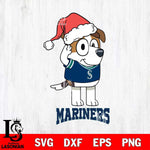 Seattle Mariners Christmas Bluey Jack Sport Cricut , Christmas Svg , Bluey svg , Digital Download, dxf eps png pdf file