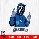 Seattle Mariners Ghostface Svg Eps Dxf Png File, Digital Download, Instant Download