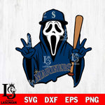 Seattle Mariners Ghostface 2 Svg Eps Dxf Png File, Digital Download, Instant Download