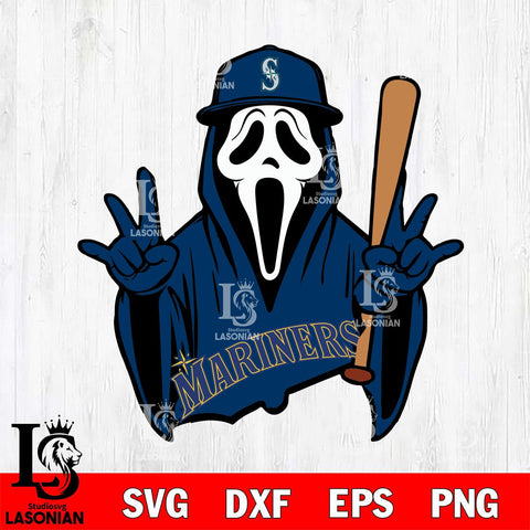 Seattle Mariners Ghostface 2 Svg Eps Dxf Png File, Digital Download, Instant Download