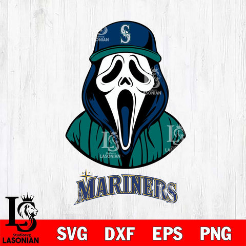 Seattle Mariners Ghostface 5 Svg Eps Dxf Png File, Digital Download, Instant Download