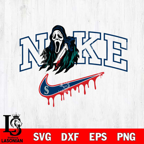 Seattle Mariners Ghostface Nike Svg Eps Dxf Png File, Digital Download, Instant Download