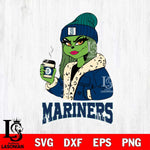 Seattle Mariners Girls Grinch Bougie Svg Eps Dxf Png File, Digital Download, Instant Download