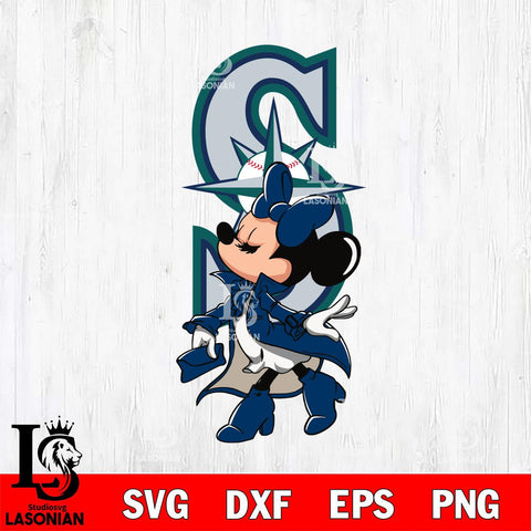 Seattle Mariners Glamorous Minnie Svg Eps Dxf Png File, Digital Download, Instant Download