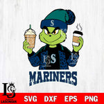 Seattle Mariners Grinch 2 coffee Svg Eps Dxf Png File, Digital Download, Instant Download