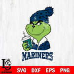 Seattle Mariners Grinch Cofffe Christmas Cut Files Cricut, Svg Dxf Eps Png file , Silhouette