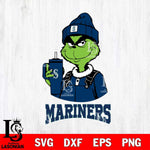 Seattle Mariners Grinch Football Christmas Cut Files Cricut, Svg Dxf Eps Png file , Silhouette