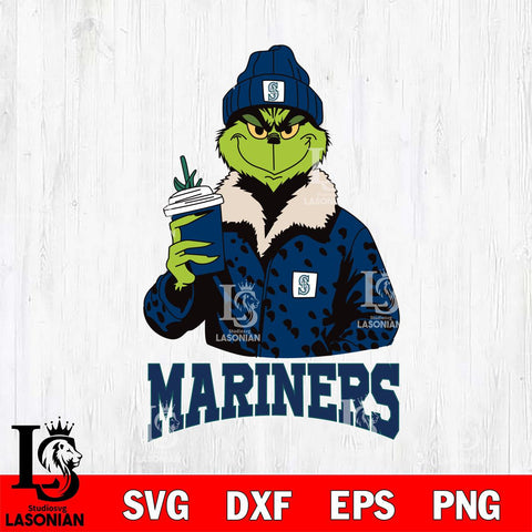 Seattle Mariners Grinch Leopard Svg Eps Dxf Png File, Digital Download, Instant Download