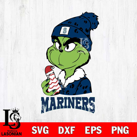 Seattle Mariners Grinch Tree Cake Svg Eps Dxf Png File, Digital Download, Instant Download