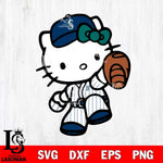 Seattle Mariners Hello Kitty 3 Svg Eps Dxf Png File, Digital Download, Instant Download