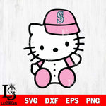 Seattle Mariners Hello Kitty Pink Baseball 5 Svg Eps Dxf Png File, MLB svg, Digital Download, Instant Download