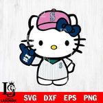 Seattle Mariners Hello Kitty sport 10 Svg Eps Dxf Png File, Digital Download, Instant Download