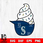 Seattle Mariners Ice Cream Hat Svg Eps Dxf Png File, Digital Download, Instant Download