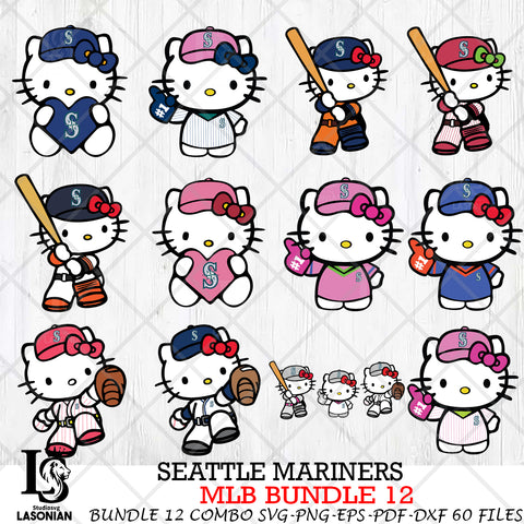 Seattle Mariners MLB Bundle 12 Svg Eps Dxf Png File, Digital Download, Instant Download