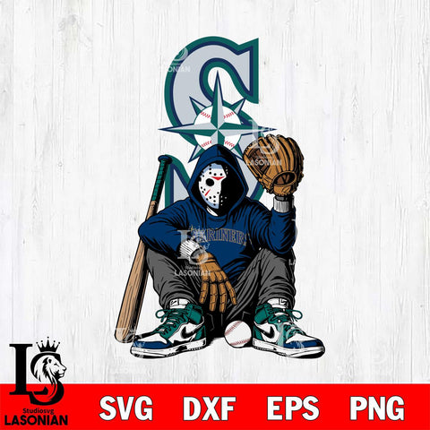 Seattle Mariners MLB Jason Voorhees Halloween SVG Svg Eps Dxf Png File, Digital Download, Instant Download