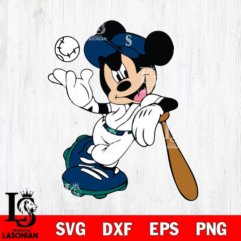 Seattle Mariners Mickey Svg Eps Dxf Png File, Digital Download, Instant Download