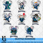 Seattle Mariners Stitch Halloween Bundle MLB Svg Eps Dxf Png File, Digital Download, Instant Download