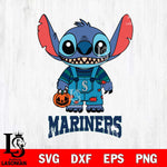 Seattle Mariners Stitch Horror Halloween Svg Eps Dxf Png File, MLB svg, Digital Download, Instant Download